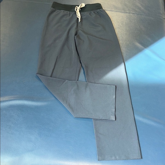 FIGS sz S blue/gray technical Scrub Pants with Light Gray Drawstring - Picture 5 of 8